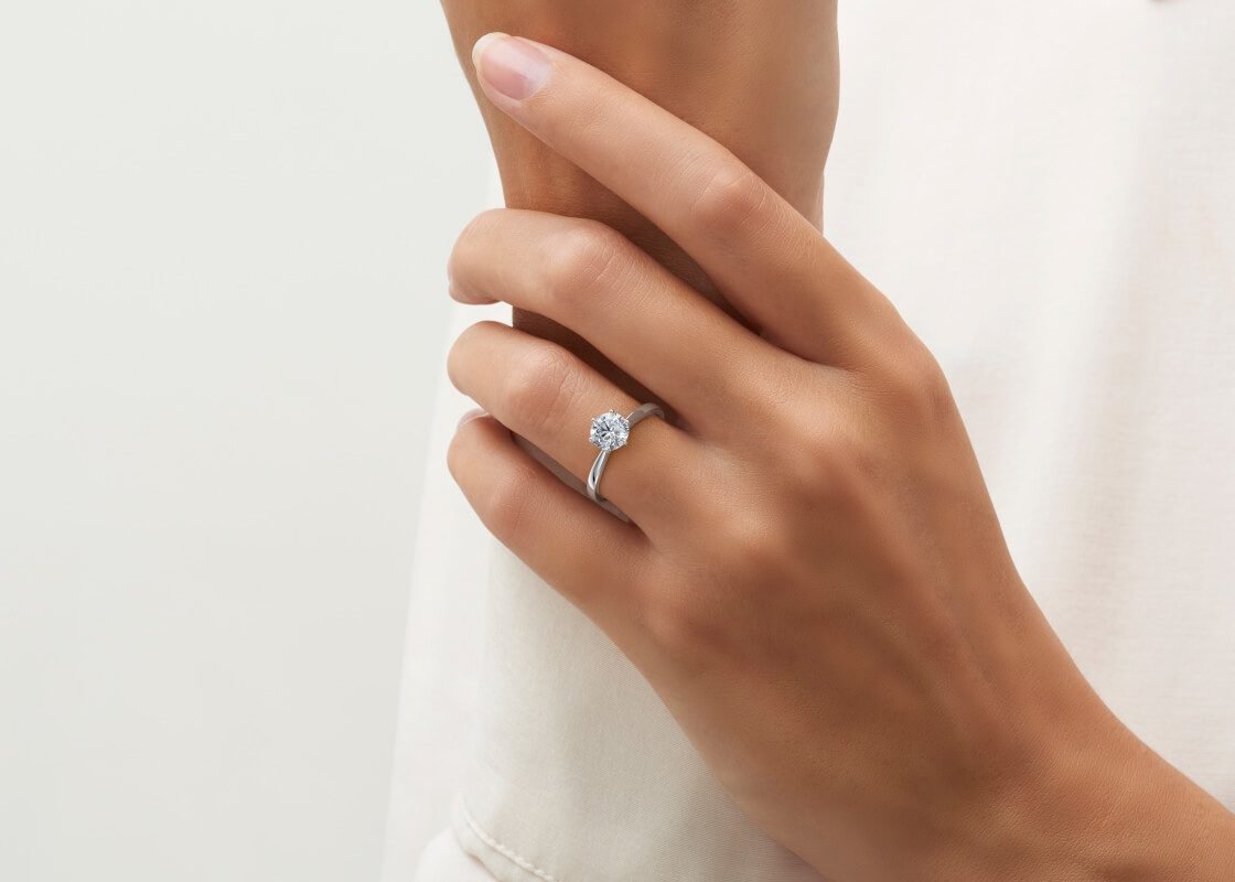 Gleam Reverie Platinum Diamond Solitaire Engagement Ring (1ct, F-VS2 or better) - Image 9