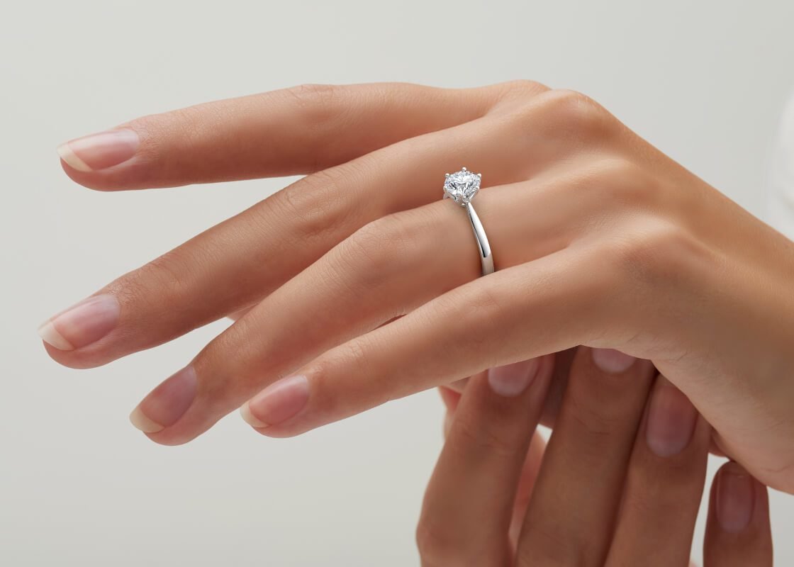 Gleam Reverie Platinum Diamond Solitaire Engagement Ring (1ct, F-VS2 or better) - Image 8