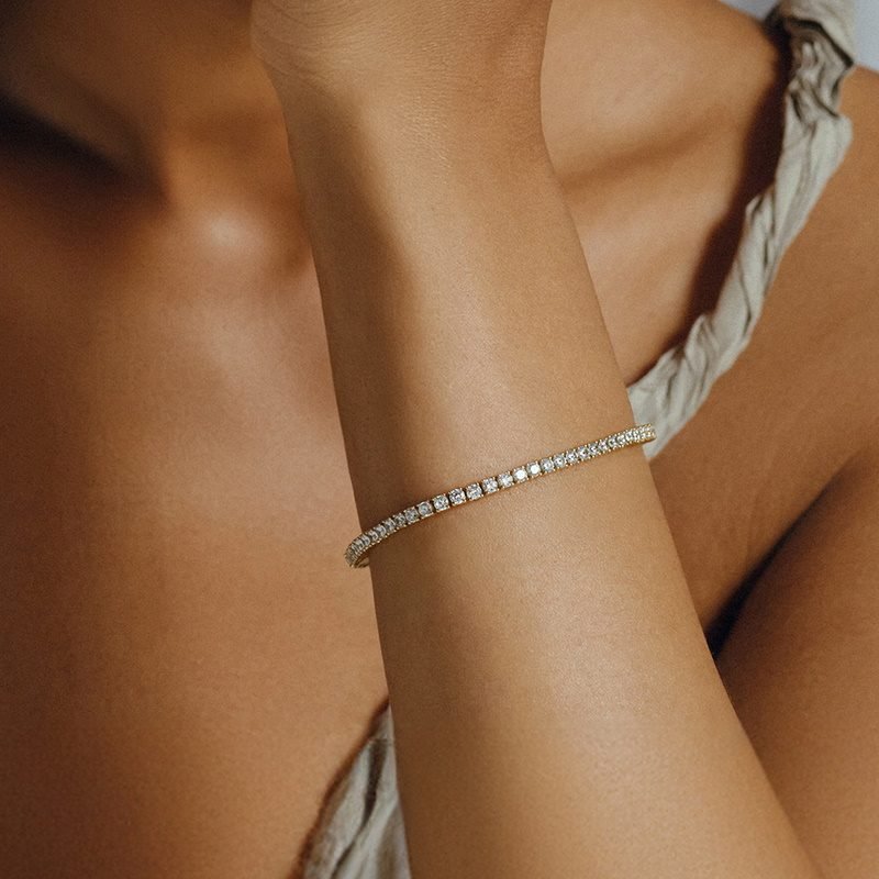 14K Gold Diamond Tennis Bracelet - Image 6