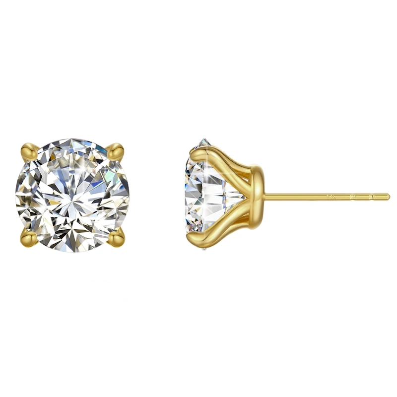 14K White Gold Diamond Stud Earring (0.2-6cttw, F-VS2 or better) - Image 3
