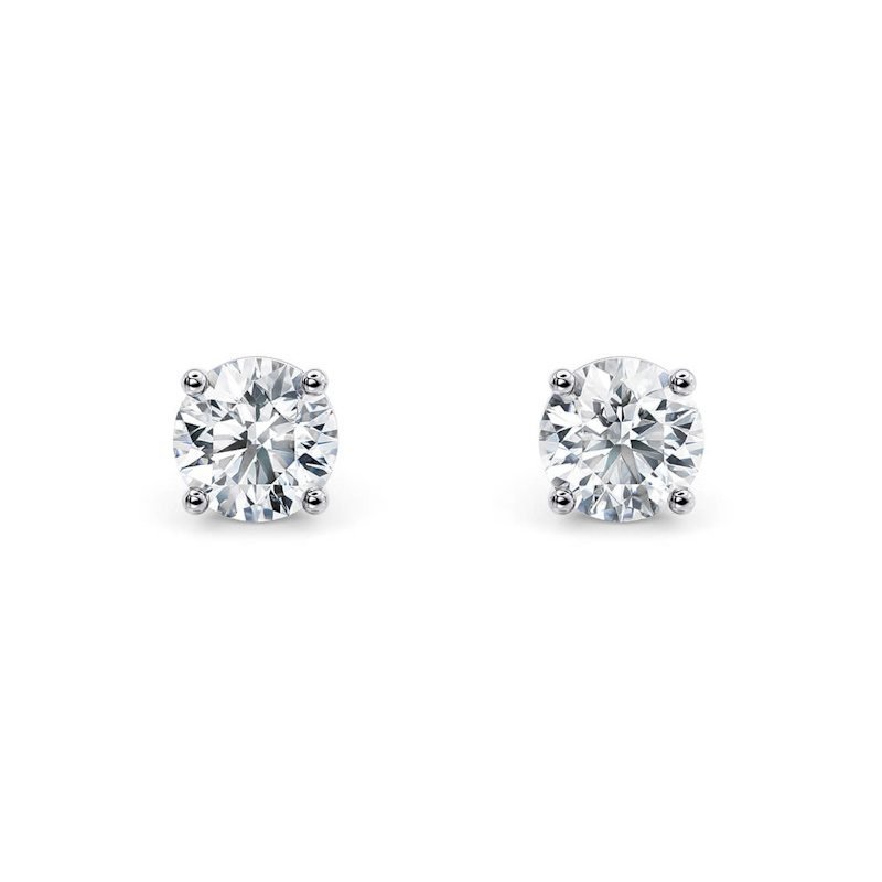 14K White Gold Diamond Stud Earring (0.2-6cttw, F-VS2 or better)