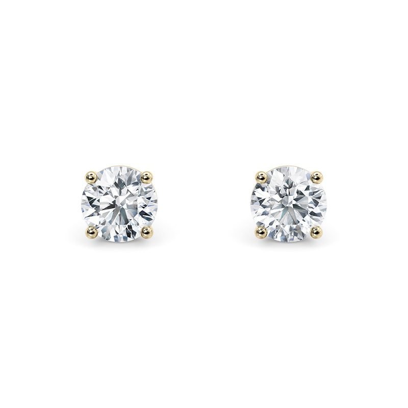 14K White Gold Diamond Stud Earring (0.2-6cttw, F-VS2 or better) - Image 2