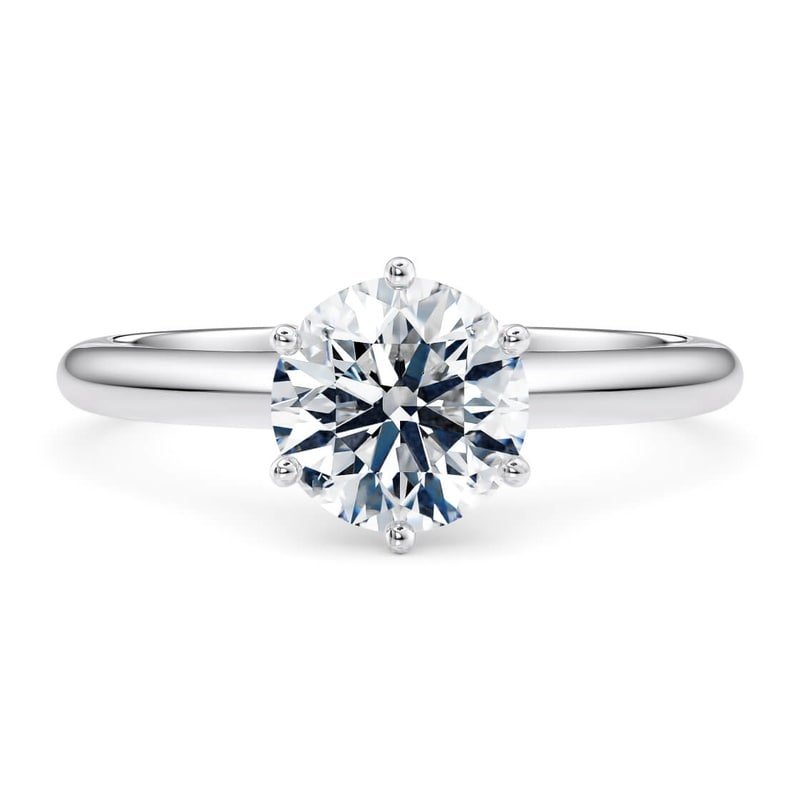 Vesper Platinum Diamond Solitaire Engagement Ring (1ct, F-VS2 or better) - Image 3
