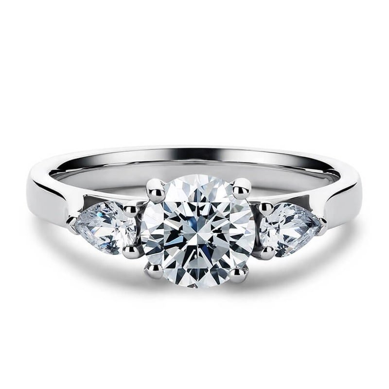 Renaissance Crown Wedfit Three Stone Diamond Engagement Ring (1ct, F-VS2 or better)