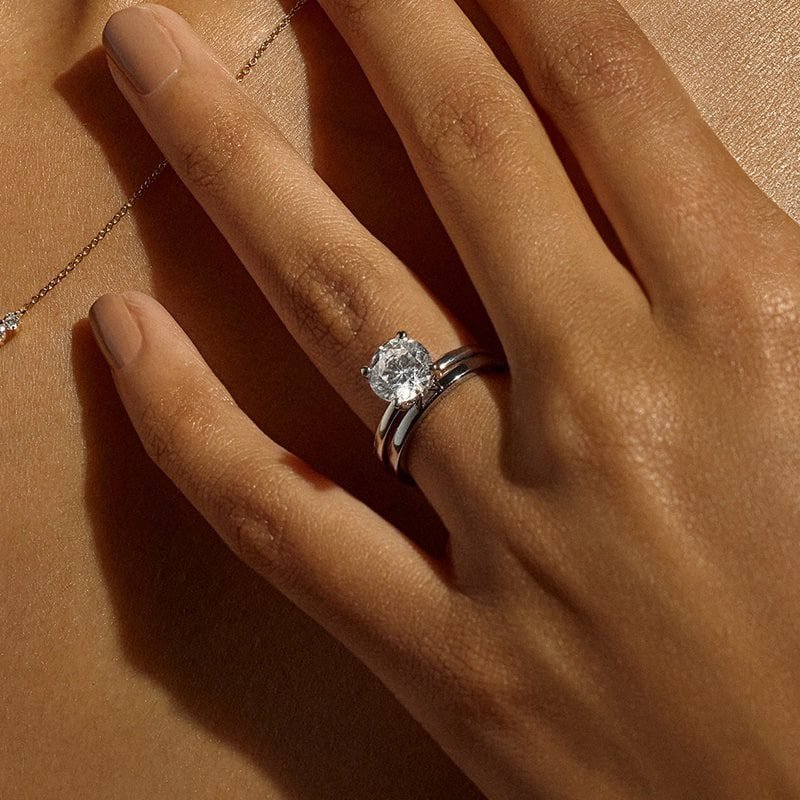 Helia Wedfit Diamond Solitaire Engagement Ring (1ct, F-VS2 or better) - Image 12