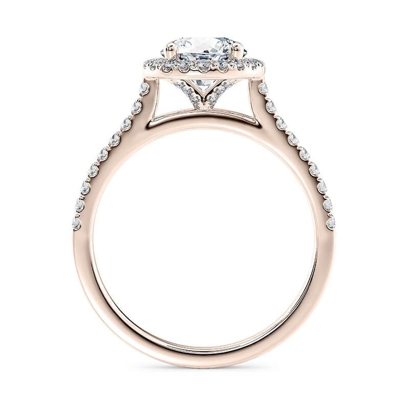 Luna Crown Wedfit Halo Diamond Engagement Ring (1ct, F-VS2 or better) - Image 11