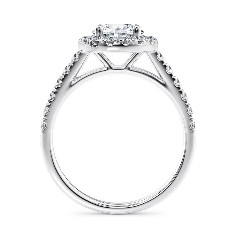 Celeste Arc Wedfit Halo Diamond Engagement Ring (1ct, F-VS2 or better) - Image 3