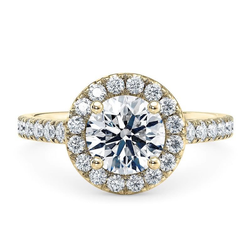 Celeste Arc Wedfit Halo Diamond Engagement Ring (1ct, F-VS2 or better) - Image 9