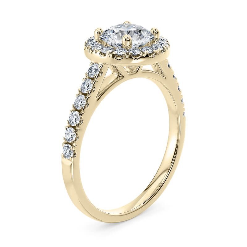 Celeste Arc Wedfit Halo Diamond Engagement Ring (1ct, F-VS2 or better) - Image 10