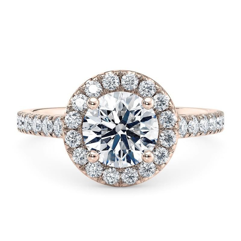 Celeste Arc Wedfit Halo Diamond Engagement Ring (1ct, F-VS2 or better) - Image 6
