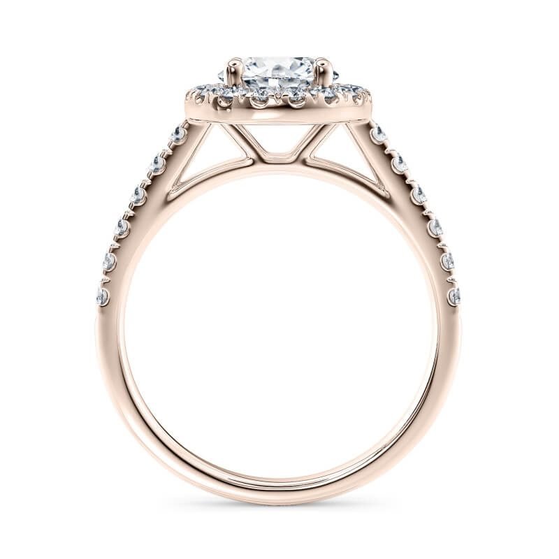 Celeste Arc Wedfit Halo Diamond Engagement Ring (1ct, F-VS2 or better) - Image 8