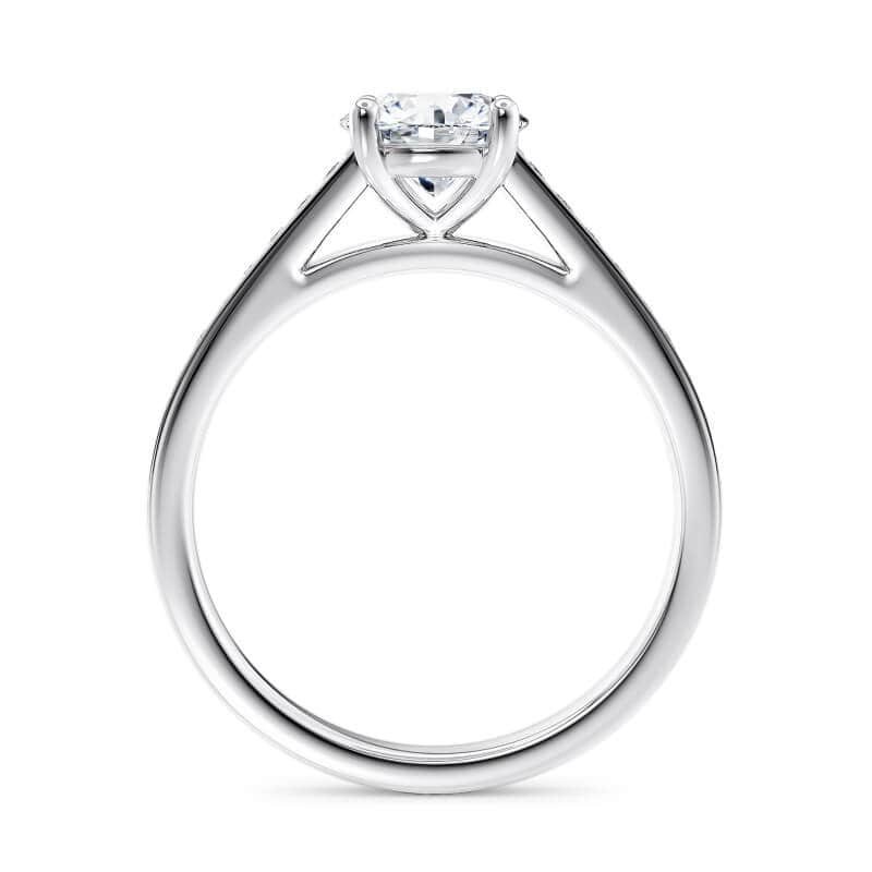 Cryselle Channel Diamond Engagement Ring (1ct, F-VS2 or better) - Image 3