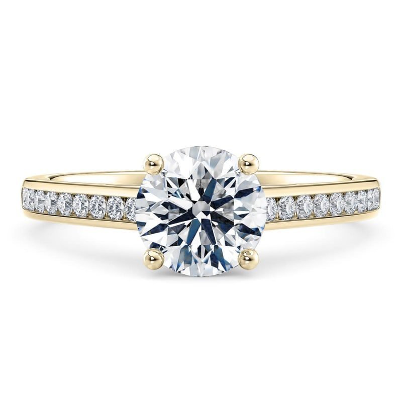 Cryselle Channel Diamond Engagement Ring (1ct, F-VS2 or better) - Image 6