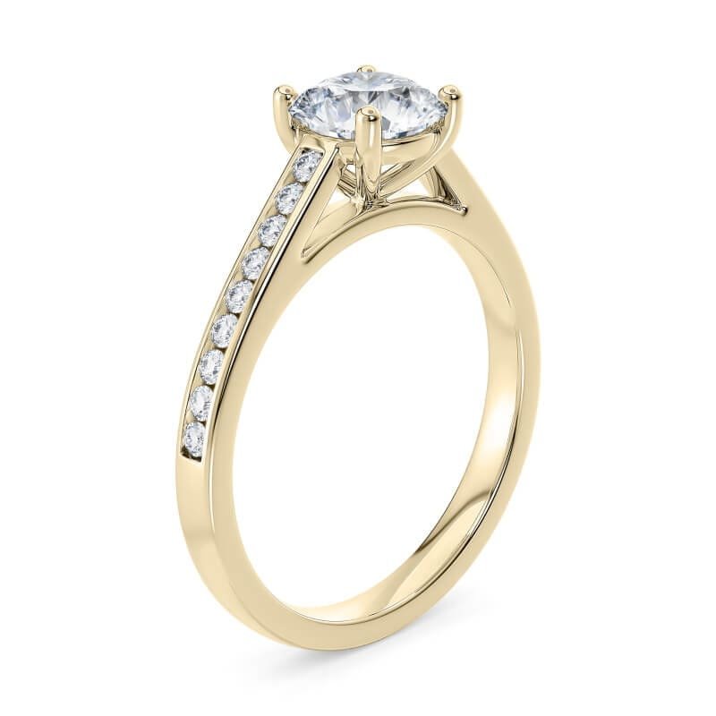 Cryselle Channel Diamond Engagement Ring (1ct, F-VS2 or better) - Image 7