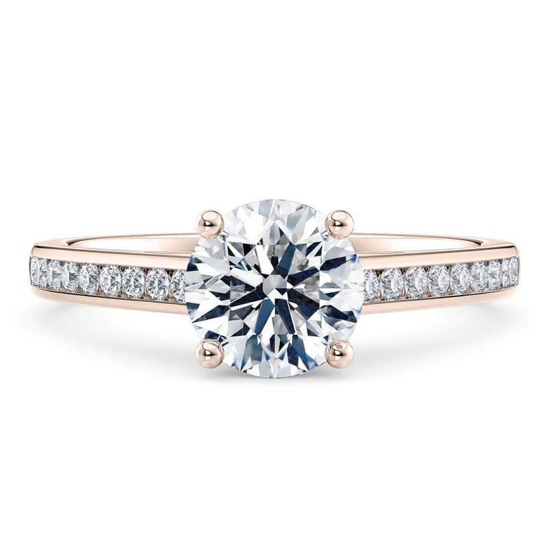 Cryselle Channel Diamond Engagement Ring (1ct, F-VS2 or better) - Image 9