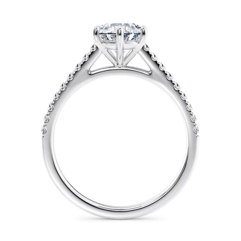 Vienna Vintage Side Stone Diamond Engagement Ring (1ct, F-VS2 or better) - Image 3