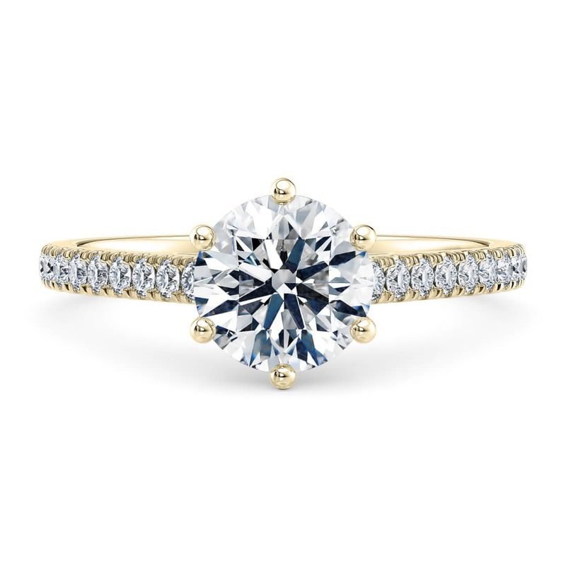 Vienna Vintage Side Stone Diamond Engagement Ring (1ct, F-VS2 or better) - Image 6