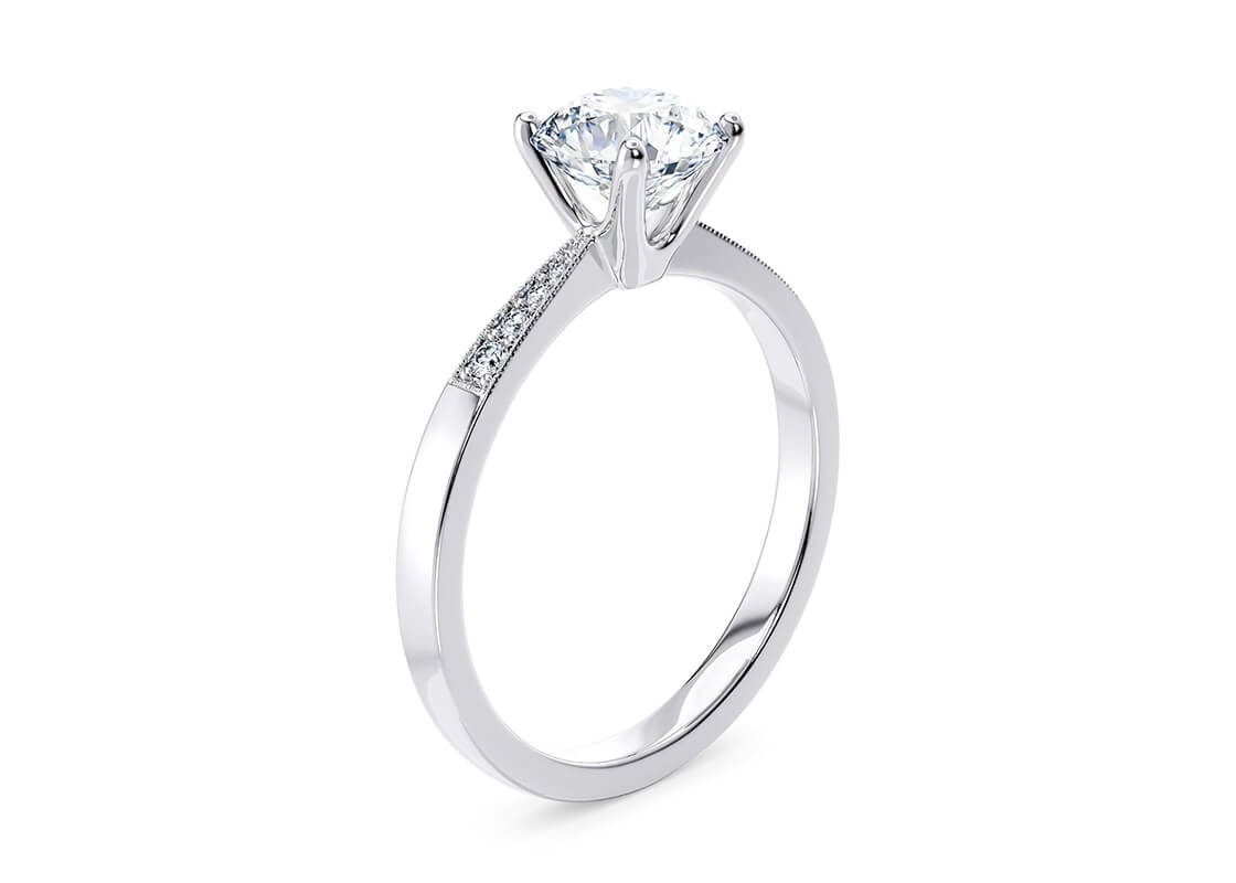 Delicate Whisper Vintage Diamond Engagement Ring (1ct, F-VS2 or better) - Image 2