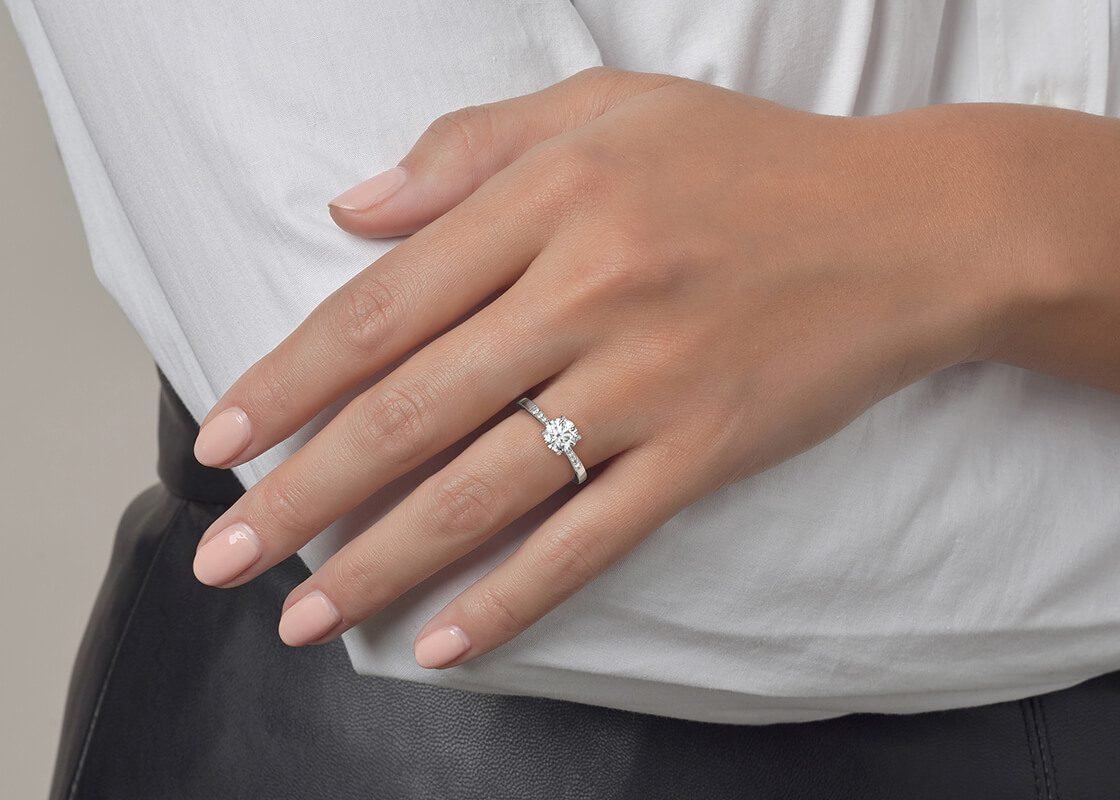 Delicate Whisper Vintage Diamond Engagement Ring (1ct, F-VS2 or better) - Image 6