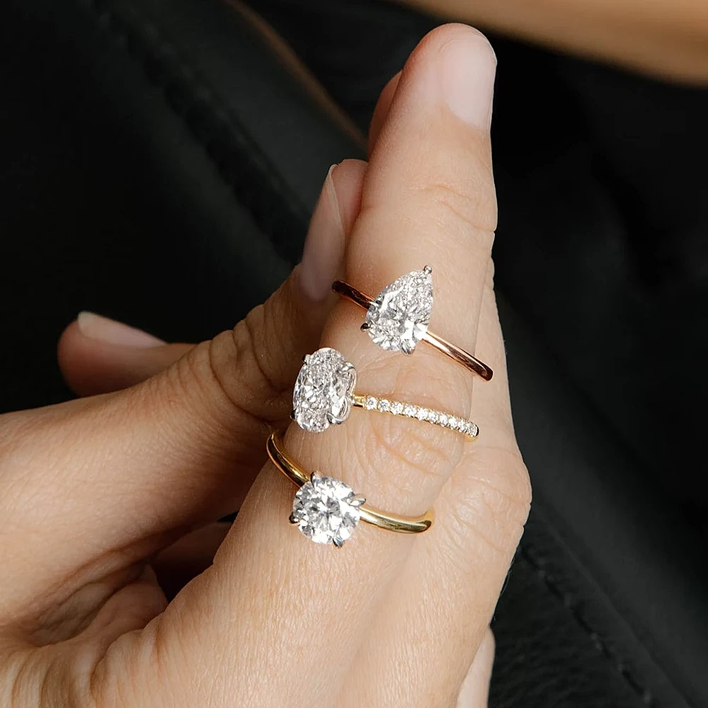 Platinum Solitaire Engagement Ring with Fancy Cut Diamond (1-2ct, F-VS2 or better) - Image 22