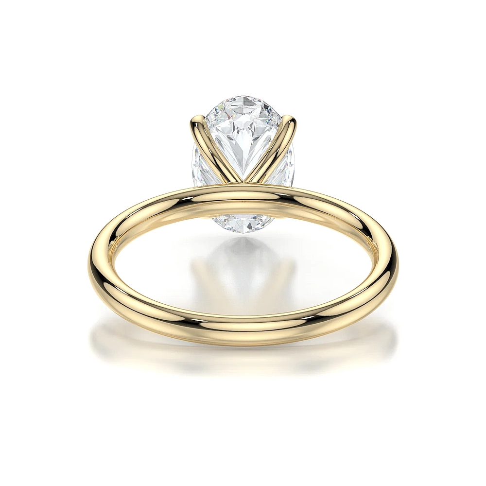 Platinum Solitaire Engagement Ring with Fancy Cut Diamond (1-2ct, F-VS2 or better) - Image 3