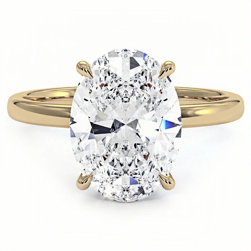 4ct Oval Diamond Solitaire Ring | Muse Solitaire Collection (4ct, F-VS2 or better)