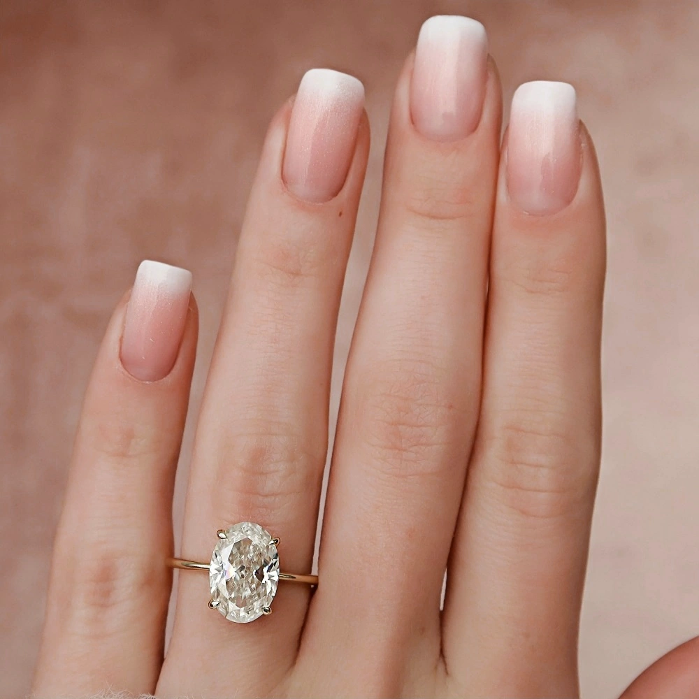 4ct Oval Diamond Solitaire Ring | Muse Solitaire Collection (4ct, F-VS2 or better) - Image 11