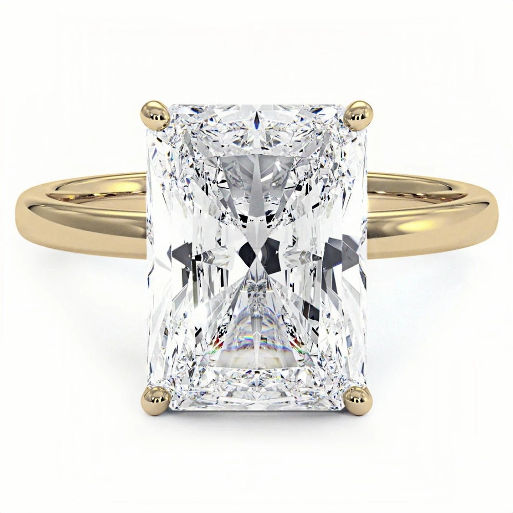 4ct Radiant Diamond Solitaire Ring | Muse Solitaire Collection (4ct, F-VS2 or better)