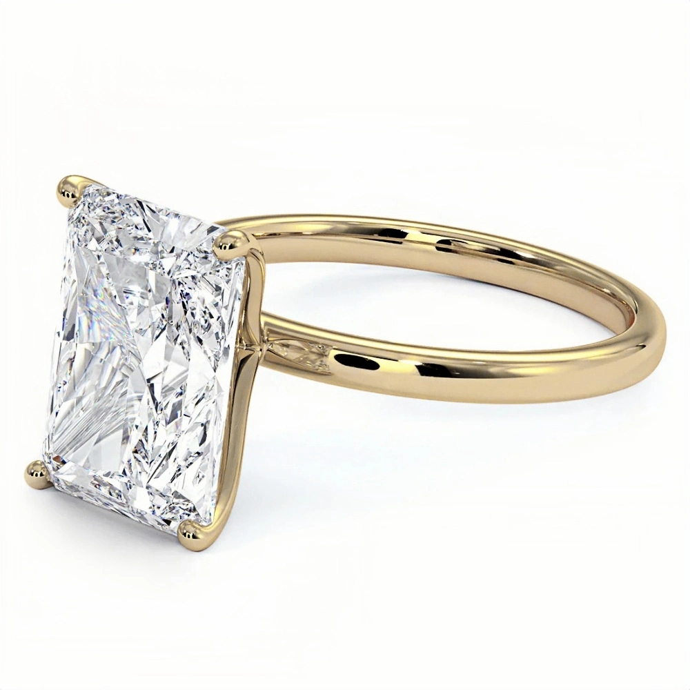 4ct Radiant Diamond Solitaire Ring | Muse Solitaire Collection (4ct, F-VS2 or better) - Image 2