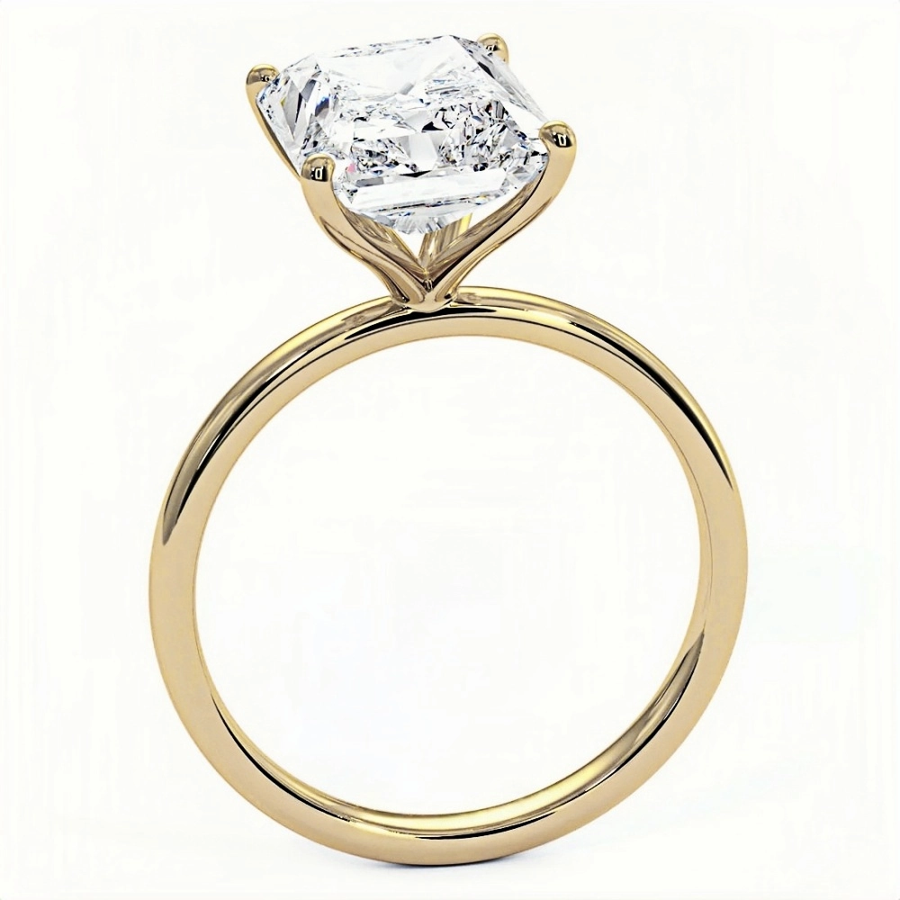 4ct Radiant Diamond Solitaire Ring | Muse Solitaire Collection (4ct, F-VS2 or better) - Image 3
