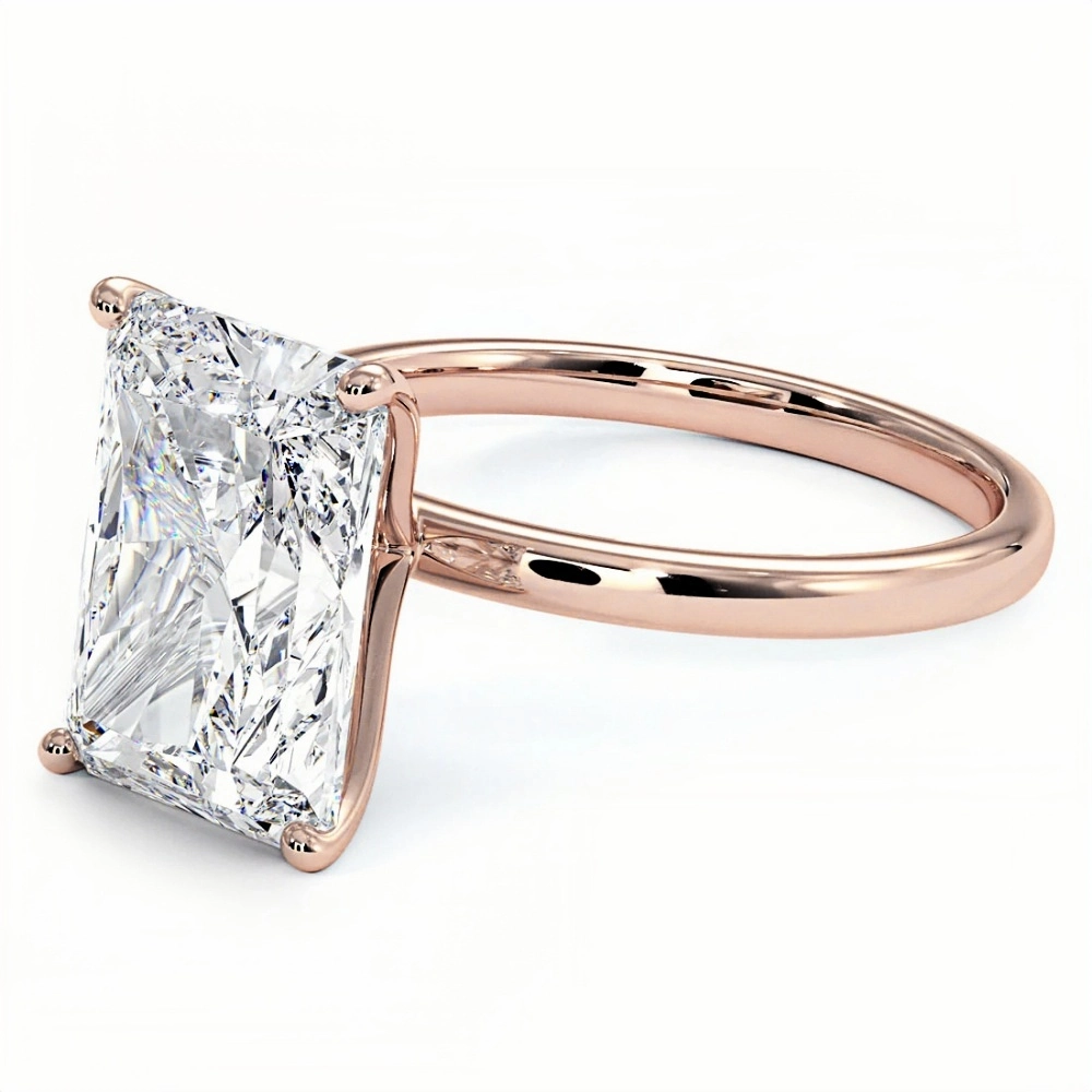 4ct Radiant Diamond Solitaire Ring | Muse Solitaire Collection (4ct, F-VS2 or better) - Image 10