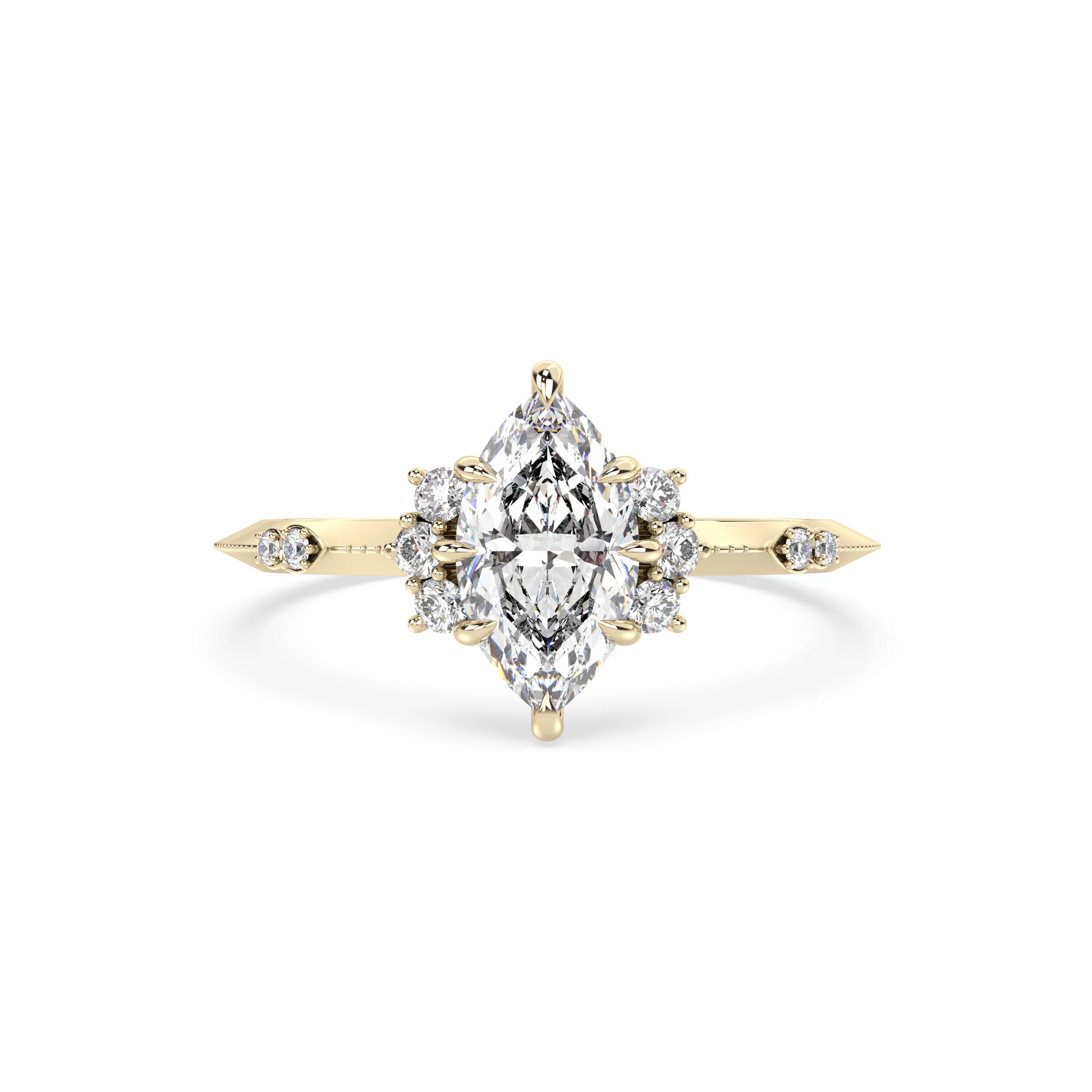 Marquise Cut Diamond Vintage Engagement Ring