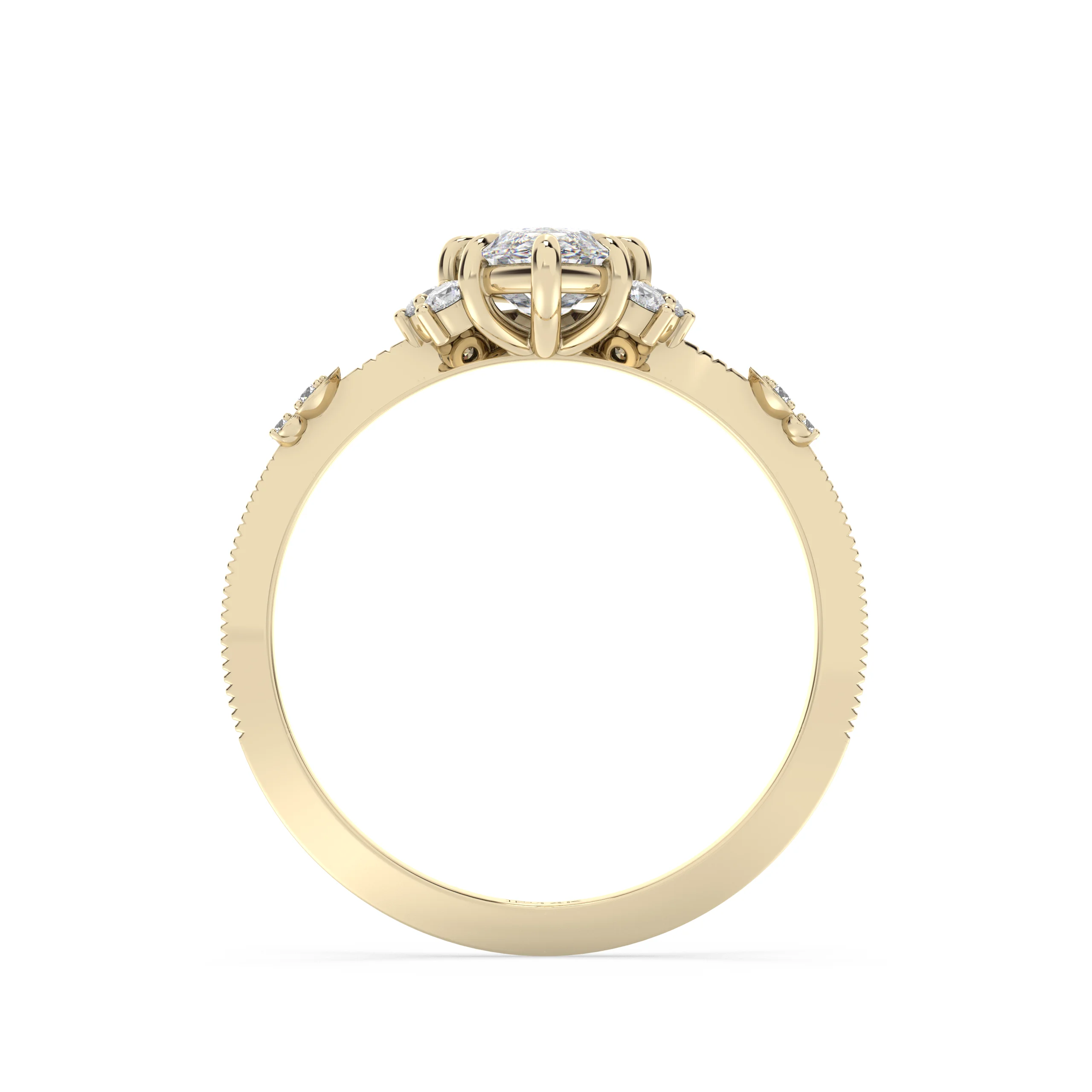 Marquise Cut Diamond Vintage Engagement Ring - Image 3